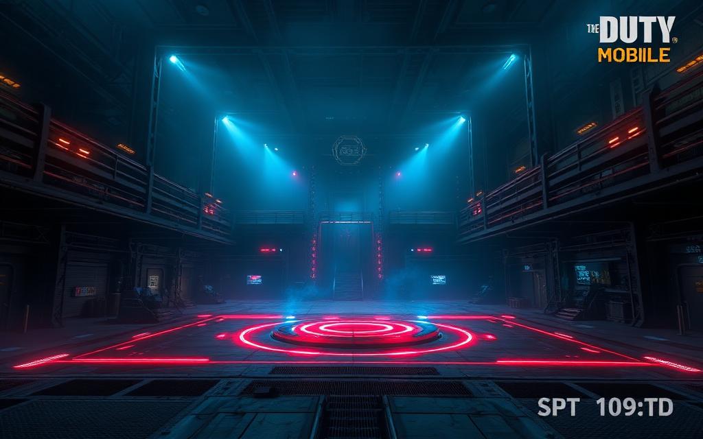 CODM hardpoint arena at night